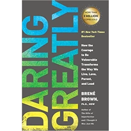 The book cover of Daring Greatly, by Brene Brown